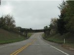 Old Green Bay Western Railroad Bridge leads east to switch spur for Frontier-Servco FS